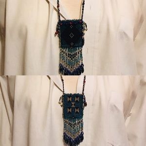 Hand beaded amulet bag